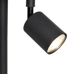 QAZQA Stehlampen|Wohnzimmerlampen*Stehlampe schwarz mit goldenem Interieur und Leselampe - Jelena