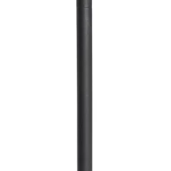 QAZQA Stehlampen|Wohnzimmerlampen*Stehlampe schwarz mit goldenem Interieur und Leselampe - Jelena