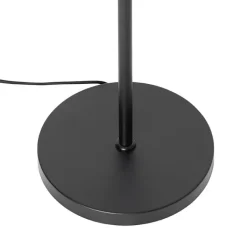 QAZQA Schlafzimmerlampen|Küchenlampen*Stehlampe schwarz mit Gold mit Rauchglas 3 Lichter - Zuzanna