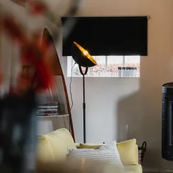 QAZQA Stehlampen|Wohnzimmerlampen*Stehlampe schwarz mit Gold 35 cm verstellbar - Magnax