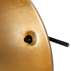 QAZQA Stehlampen|Wohnzimmerlampen*Stehlampe schwarz mit Gold 35 cm verstellbar - Magnax