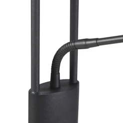 QAZQA Lampen Für Dein Homeoffice|Led-Stehlampen*Stehlampe schwarz mit Lesearm inkl. LED und USB-Anschluss - Sevilla