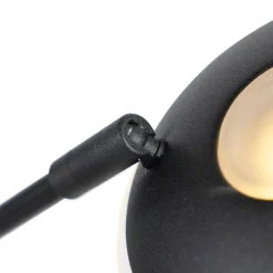 QAZQA Lampen Für Dein Homeoffice|Led-Stehlampen*Stehlampe schwarz mit Lesearm inkl. LED und USB-Anschluss - Sevilla