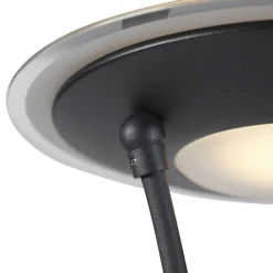 QAZQA Lampen Für Dein Homeoffice|Led-Stehlampen*Stehlampe schwarz mit Lesearm inkl. LED und USB-Anschluss - Sevilla