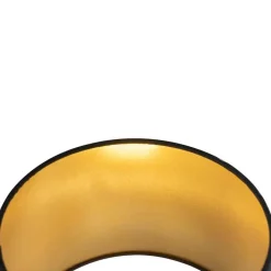 QAZQA Stehlampen|Wohnzimmerlampen*Stehlampe schwarz mit schwarzem Schirm und verstellbarem Arm - Ladas