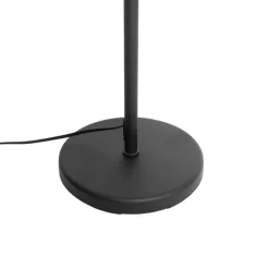 QAZQA Stehlampen|Wohnzimmerlampen*Stehlampe schwarz mit schwarzem Schirm und verstellbarem Arm - Ladas