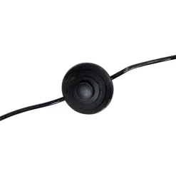 QAZQA Stehlampen|Wohnzimmerlampen*Stehlampe schwarz mit schwarzem Schirm und goldener Innenseite - Ilse