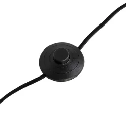 QAZQA Stehlampen|Wohnzimmerlampen*Stehlampe schwarz mit Schirm hellgrau 50 cm - Simplo