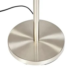 QAZQA Stehlampen|Wohnzimmerlampen*Stehlampe Stahl mit rosa Schirm 50 cm - Simplo