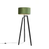 QAZQA Stehlampen|Wohnzimmerlampen*Stehlampe Stativ schwarz mit grünem Schirm und Gold 50 cm - Puros