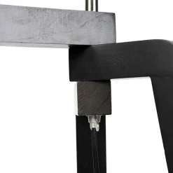 QAZQA Schlafzimmerlampen|Esszimmerlampen*Stehlampe Stativ schwarz mit blauem Schirm und Gold 50 cm - Puros