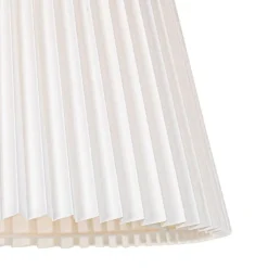 QAZQA Stehlampen|Wohnzimmerlampen*Stehleuchte aus Bronze mit weißem Faltenschirm und verstellbarem Arm – Ladas Deluxe