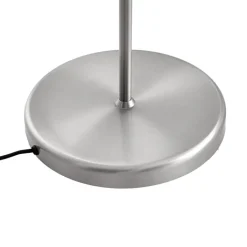 QAZQA Stehlampen|Wohnzimmerlampen*Stehleuchte aus Stahl mit weißem Schirm und verstellbarer Leselampe – Ladas