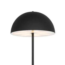 QAZQA Gartenbeleuchtung|Led-Außenleuchten*Stehleuchte für den Außenbereich Pilz Schwarz Wiederaufladbar 3-stufig dimmbar - Keira