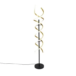 Trio Leuchten Led-Stehlampen|Stehlampen*Stehleuchte Gold inkl. LED 3-stufig dimmbar in Kelvin - Henk