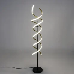 Trio Leuchten Led-Stehlampen|Stehlampen*Stehleuchte Gold inkl. LED 3-stufig dimmbar in Kelvin - Henk