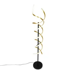 Trio Leuchten Led-Stehlampen|Stehlampen*Stehleuchte Gold inkl. LED 3-stufig dimmbar in Kelvin - Henk