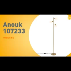 QAZQA Schlafzimmerlampen|Küchenlampen*Stehleuchte Gold mit Opalglas 3-flammig verstellbar - Anouk