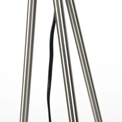 QAZQA Stehlampen|Wohnzimmerlampen*Stehleuchte im Landhausstil Stahl mit Weiß - Feather