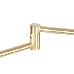 QAZQA Schlafzimmerlampen|Esszimmerlampen*Stehleuchte Messing inkl. LED mit Touchdimmer - Notia