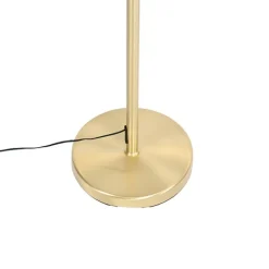 QAZQA Schlafzimmerlampen|Esszimmerlampen*Stehleuchte Messing inkl. LED mit Touchdimmer - Notia