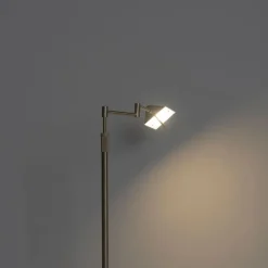 QAZQA Schlafzimmerlampen|Esszimmerlampen*Stehleuchte Messing inkl. LED mit Touchdimmer - Notia