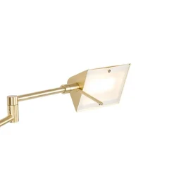 QAZQA Schlafzimmerlampen|Esszimmerlampen*Stehleuchte Messing inkl. LED mit Touchdimmer - Notia