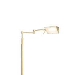 QAZQA Schlafzimmerlampen|Esszimmerlampen*Stehleuchte Messing inkl. LED mit Touchdimmer - Notia