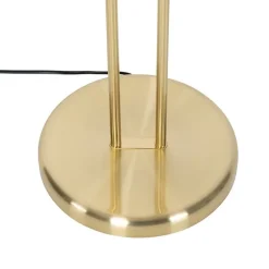 QAZQA Schlafzimmerlampen|Küchenlampen*Stehleuchte Messing inkl. LED und Dimmer mit Leselampe - Empoli