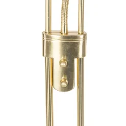 QAZQA Schlafzimmerlampen|Küchenlampen*Stehleuchte Messing inkl. LED und Dimmer mit Leselampe - Empoli