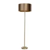 QAZQA Stehlampen|Wohnzimmerlampen*Stehleuchte Messing mit Samt-Schirm Bronze 50cm - Simplo