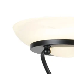 QAZQA Led-Stehlampen|Stehlampen*Stehleuchte schwarz inkl. LED und Dimmer mit Leselampe dim to warm - Empoli