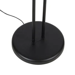 QAZQA Led-Stehlampen|Stehlampen*Stehleuchte schwarz inkl. LED und Dimmer mit Leselampe dim to warm - Empoli