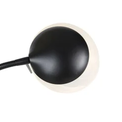 QAZQA Led-Stehlampen|Stehlampen*Stehleuchte schwarz inkl. LED und Dimmer mit Leselampe dim to warm - Empoli