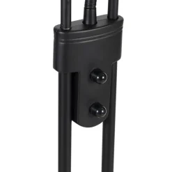 QAZQA Led-Stehlampen|Stehlampen*Stehleuchte schwarz inkl. LED und Dimmer mit Leselampe dim to warm - Empoli