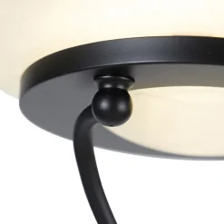 QAZQA Led-Stehlampen|Stehlampen*Stehleuchte schwarz inkl. LED und Dimmer mit Leselampe dim to warm - Empoli