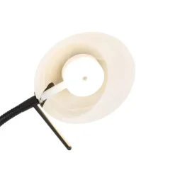 QAZQA Led-Stehlampen|Stehlampen*Stehleuchte schwarz inkl. LED und Dimmer mit Leselampe dim to warm - Empoli