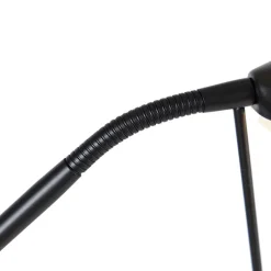 QAZQA Led-Stehlampen|Stehlampen*Stehleuchte schwarz inkl. LED und Dimmer mit Leselampe dim to warm - Empoli