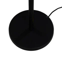 QAZQA Stehlampen|Wohnzimmerlampen*Stehleuchte Schwarz mit Braunem Samt-Schirm 40cm - Simplo