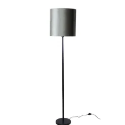 QAZQA Stehlampen|Wohnzimmerlampen*Stehleuchte Schwarz mit Grünem Samt-Schirm 40cm - Simplo