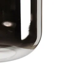 QAZQA Schlafzimmerlampen|Küchenlampen*Stehleuchte schwarz mit Gold und Rauchglas inkl. PUCC - Zuzanna