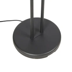 QAZQA Schlafzimmerlampen|Küchenlampen*Stehleuchte schwarz mit Leseleuchte inkl. LED und Dimmer - Diva 2