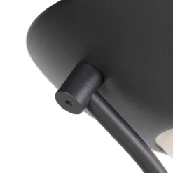 QAZQA Schlafzimmerlampen|Küchenlampen*Stehleuchte schwarz mit Leseleuchte inkl. LED und Dimmer - Diva 2