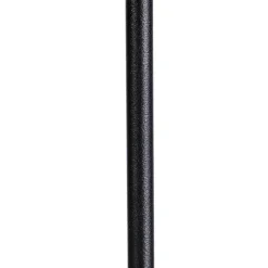 QAZQA Stehlampen|Wohnzimmerlampen*Stehleuchte schwarz mit schwarzem Schirm 35 cm verstellbar - Parte