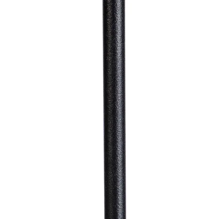 QAZQA Stehlampen|Wohnzimmerlampen*Stehleuchte schwarz mit schwarzem Schirm 35 cm verstellbar - Parte