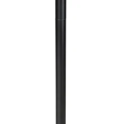 QAZQA Stehlampen|Wohnzimmerlampen*Stehleuchte schwarz mit Schirm weiß 50 cm - Simplo