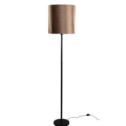 QAZQA Stehlampen|Wohnzimmerlampen*Stehleuchte Schwarz mit Samt-Schirm Krokodil 40cm - Simplo