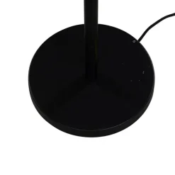 QAZQA Stehlampen|Wohnzimmerlampen*Stehleuchte Schwarz mit Samt-Schirm Krokodil 40cm - Simplo