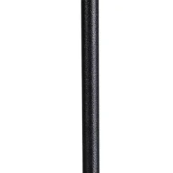 QAZQA Stehlampen|Wohnzimmerlampen*Stehleuchte schwarz mit Veloursschirm Blüten 35 cm - Parte