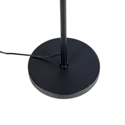 QAZQA Stehlampen|Wohnzimmerlampen*Stehleuchte schwarz mit Veloursschirm blau mit Gold 35 cm - Parte